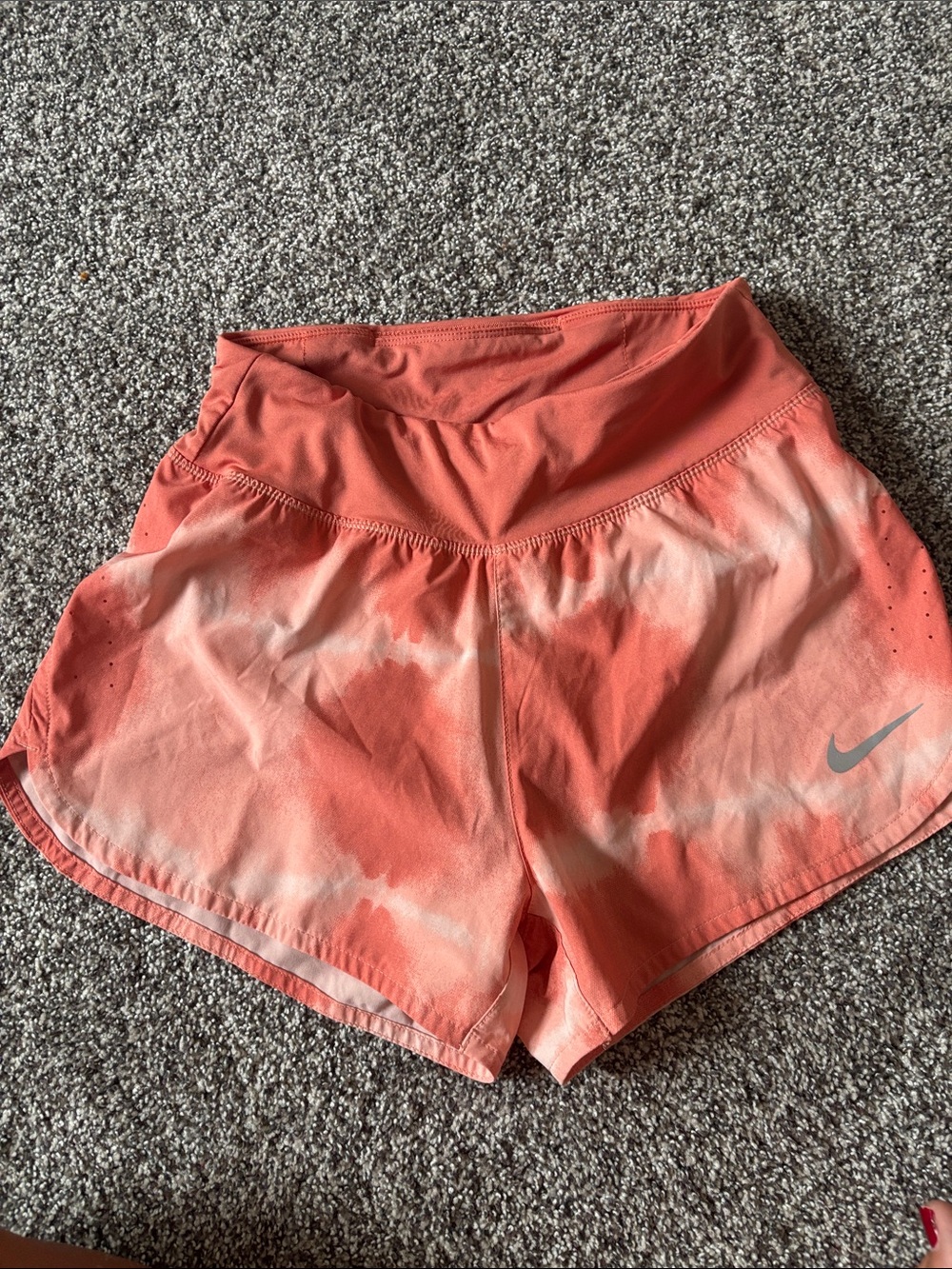 Nike Women's Coral Tie-Dye Athletic running Shorts size S